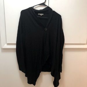 Black button closure cardigan